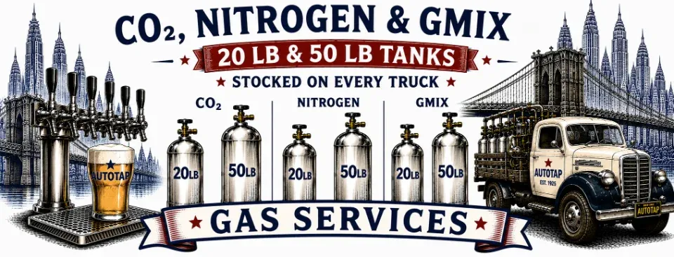 CO2 and nitrogen gas cylinders